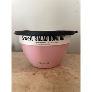 Swell Salad Bowl Kit Pink Stainless Steel 64oz